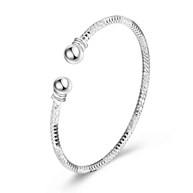 Silver Coil Men Bracelet Bijouterie Smtb232 1