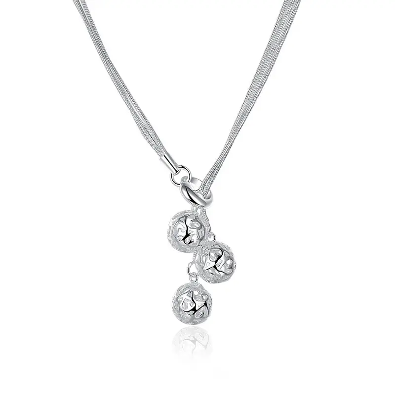 Silver Collar Necklace Light Sand Bead Collier Femme Joyas1 8 4