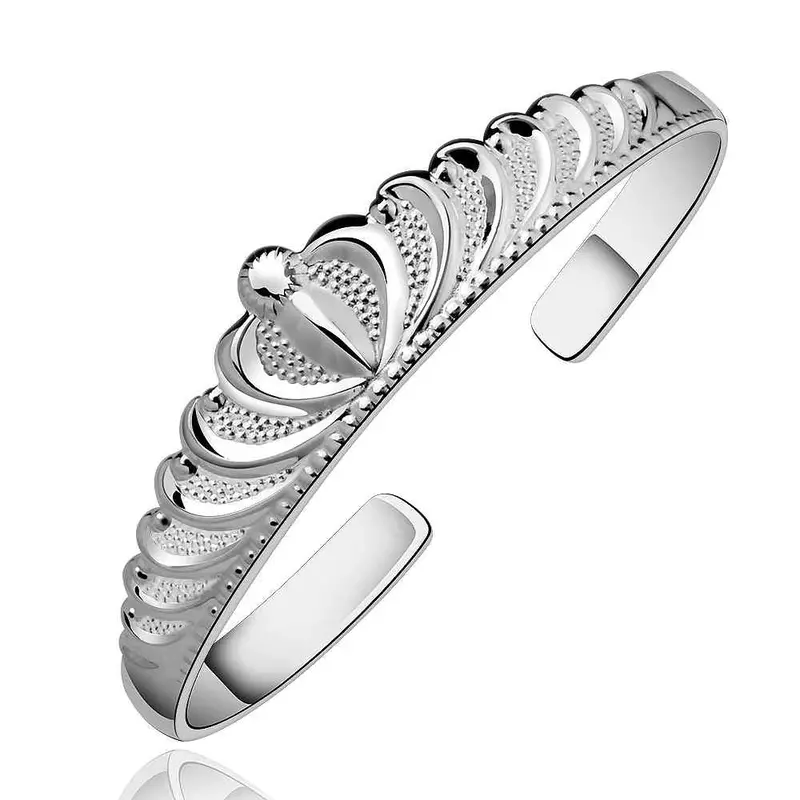 Silver Crown Stone Men Bracelet Accessories Smtb213 1