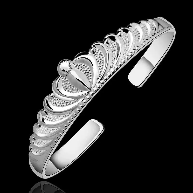 Silver Crown Stone Men Bracelet Accessories Smtb213 2