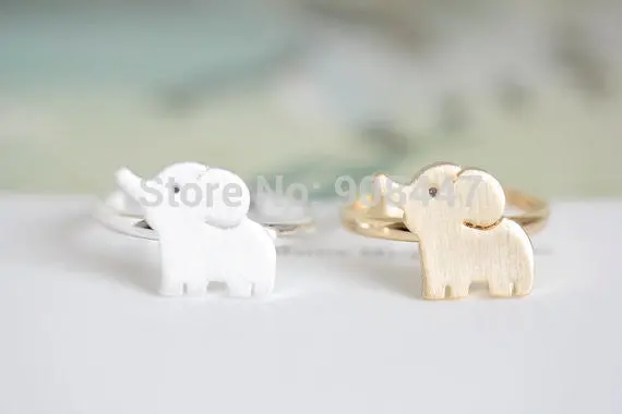Silver Cute Elephant Rings Ladies Cool Jewelry Finger Ring Wedding R202 1