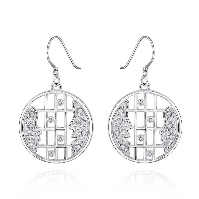 Silver Earing Insets Moon Drop Pendientes To Us Bear Diy 212 3