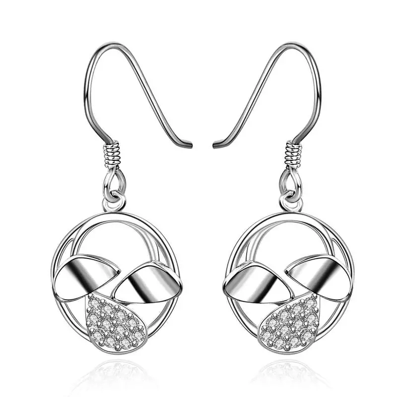 Silver Earing Insets Moon Drop Pendientes To Us Bear Diy 212 5