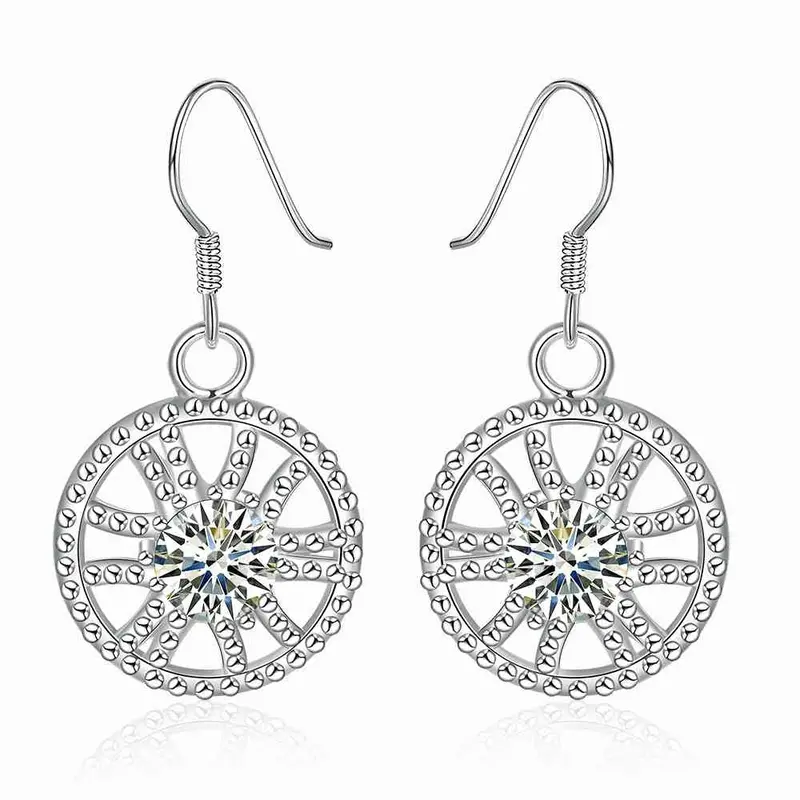 Silver Earing Insets Moon Drop Pendientes To Us Bear Diy 212 6