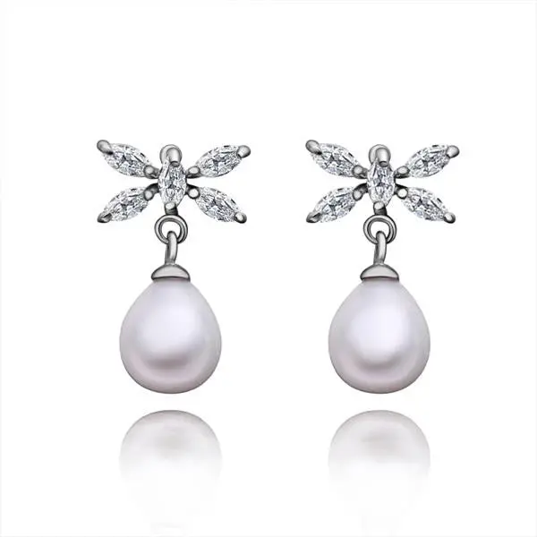 Silver Earings Beads Imitation Pearl Stud Cufflinks Bijoux 264 1