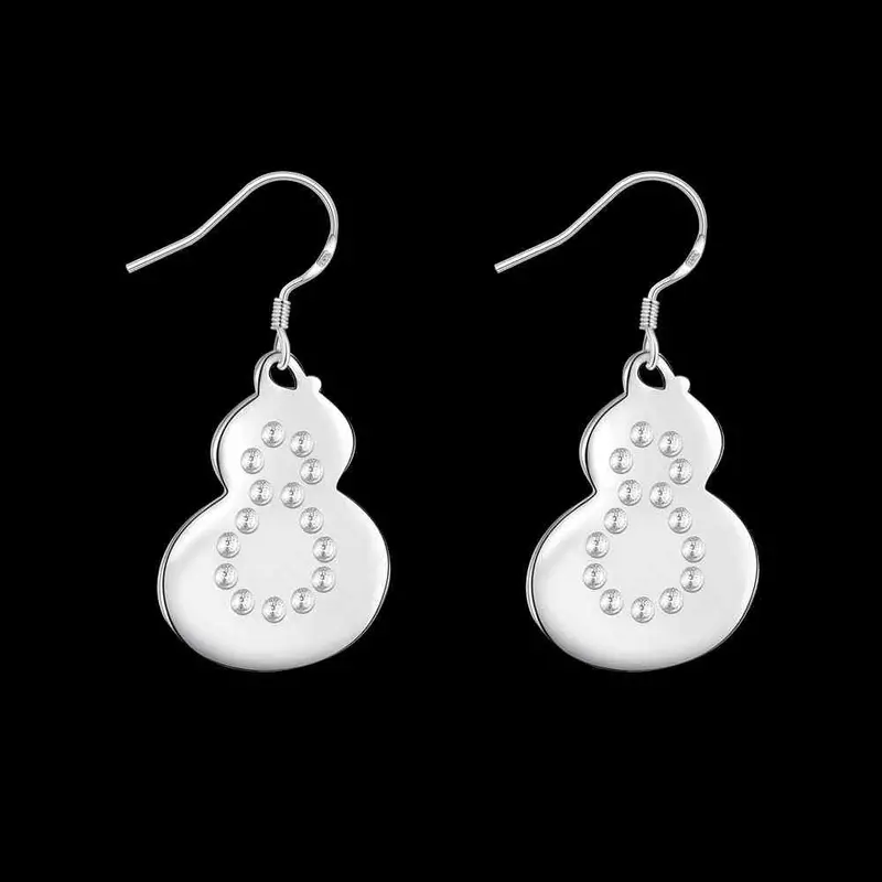 Silver Earings Gourd Drop Brinco Jewelry European Style 638 2