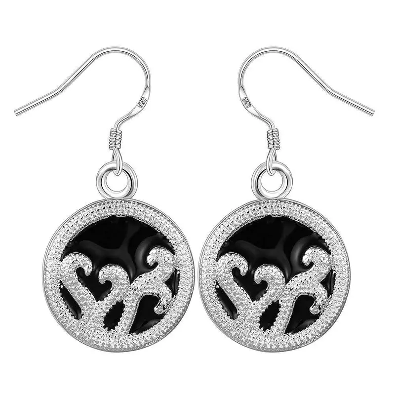 Silver Earings Jewelry Circular Groove Drop Ear Cuff Jewellery 26 1