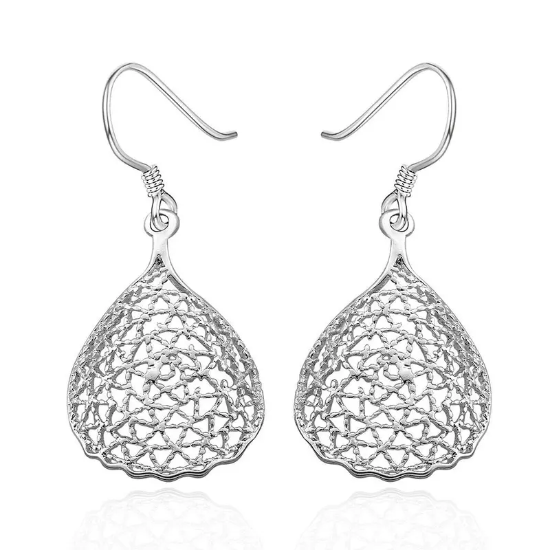 Silver Earings Jewelry Heart Stud Brincos De Festa Floating Charms 227 2