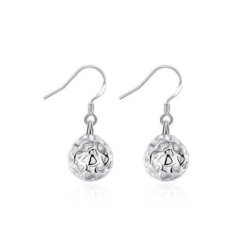 Silver Earings Jewelry Solid Ball Drop Cufflinks Charm 1