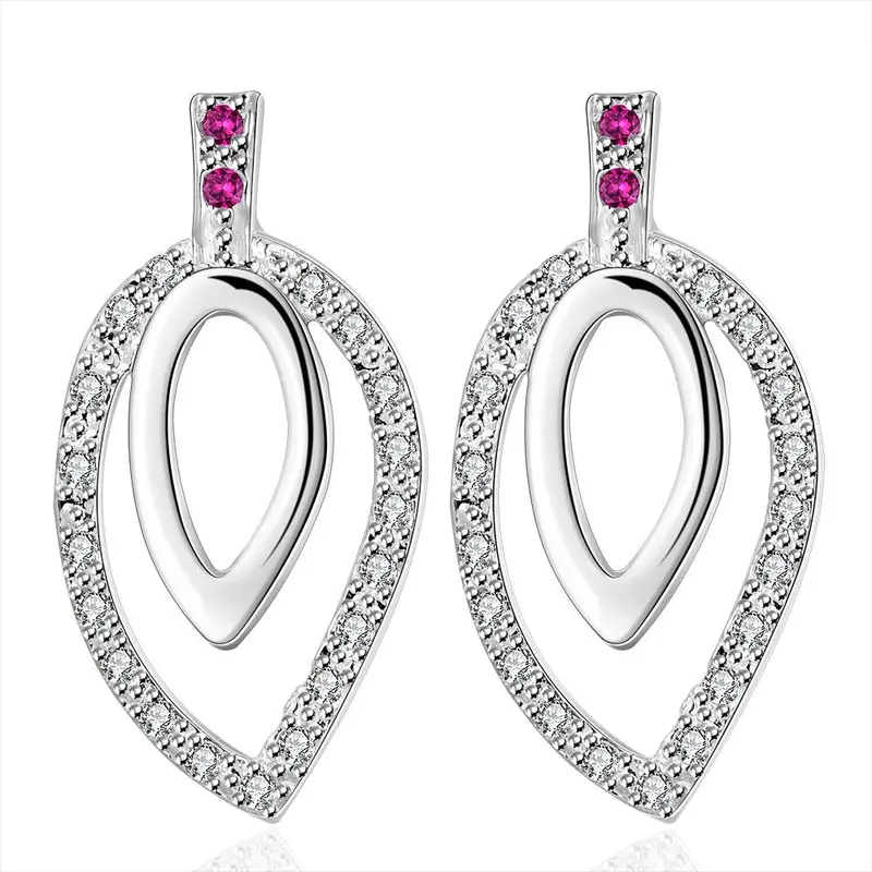 Silver Earrings Inlaid Stone Stud Kupe Sport 197 1