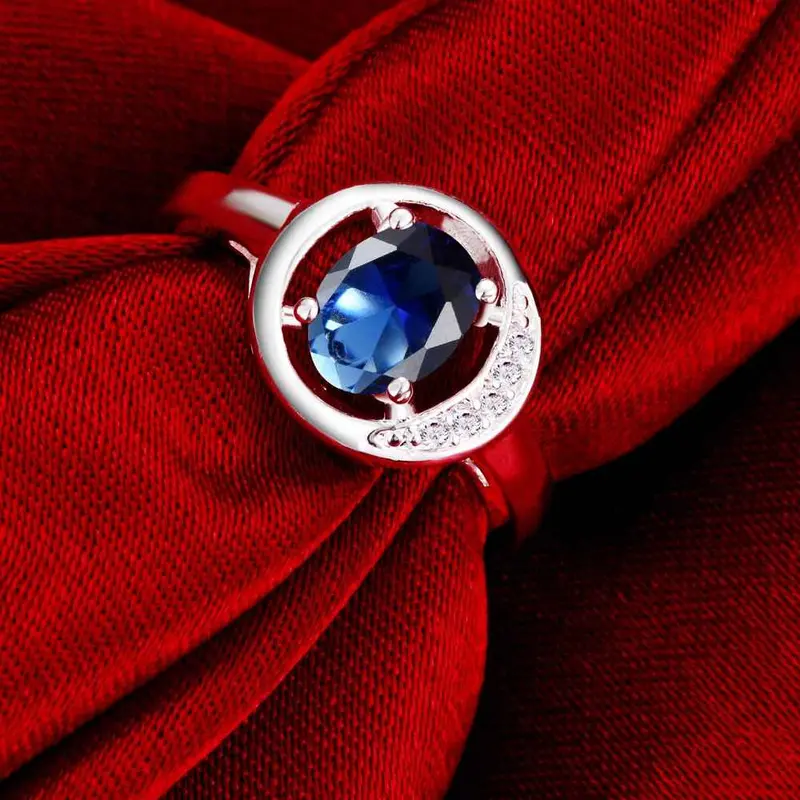 Silver Engagement Rings Oval Stone Hollow Package Ring Men Collier Plastron Femme338 12