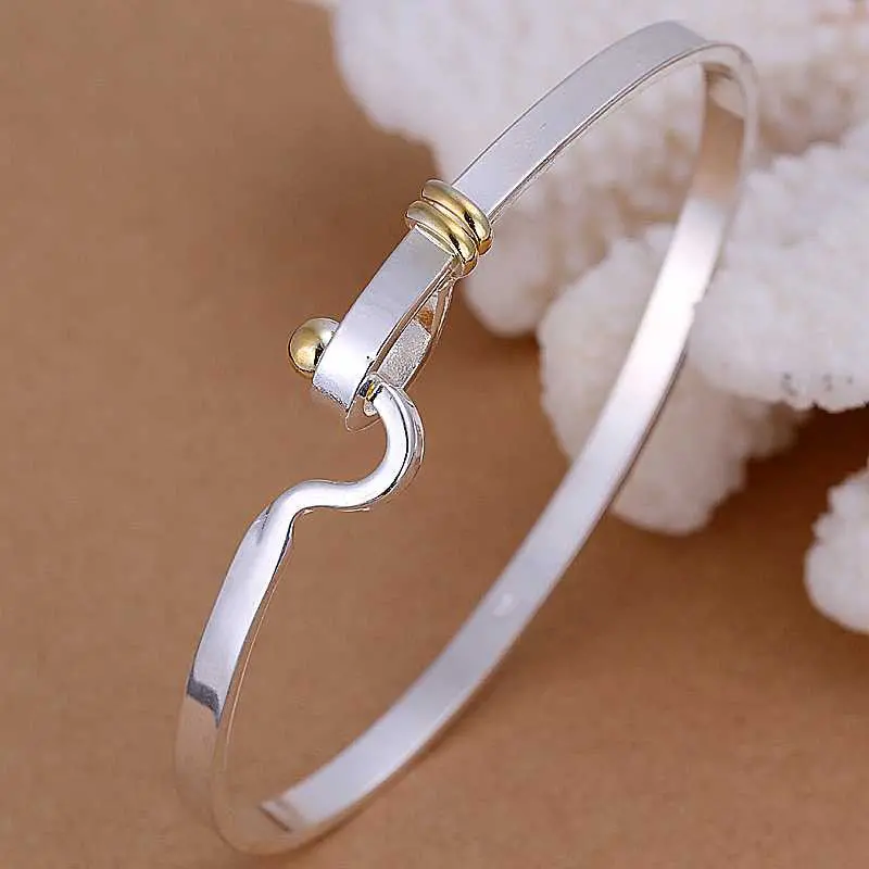 Silver Friendship Bangle Separations Simple Women Wedding Bracelet Personalized Smtb 73 1