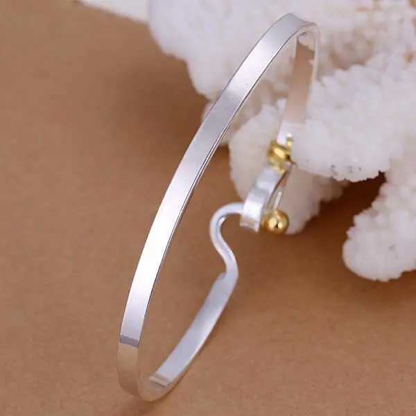 Silver Friendship Bangle Separations Simple Women Wedding Bracelet Personalized Smtb 73 2