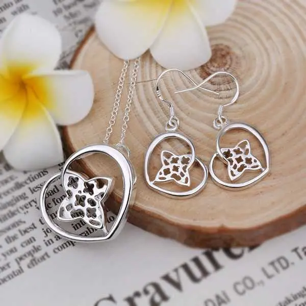Silver Jewelry Set African Jewelry Set Floating Charms182 1