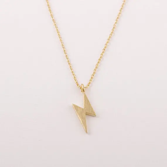 Silver Lightening Bolt Necklace Lightning Necklaces 30Pcs-N122 1