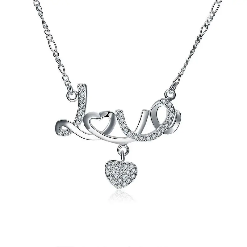 Silver Necklace Women Purple Stone Heart Perfume Women Jewellery2 4 2