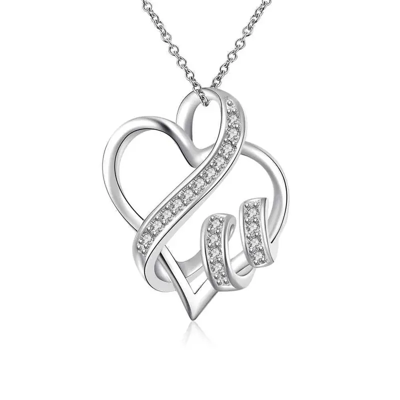 Silver Necklace Women Purple Stone Heart Perfume Women Jewellery2 4 4
