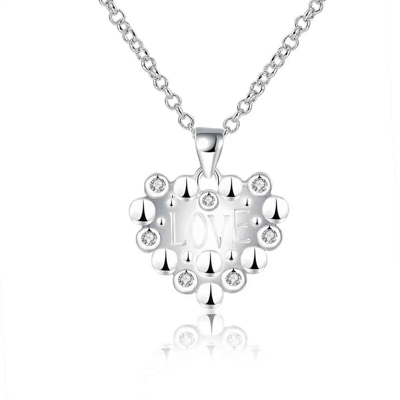 Silver Necklace Women Purple Stone Heart Perfume Women Jewellery2 4 6