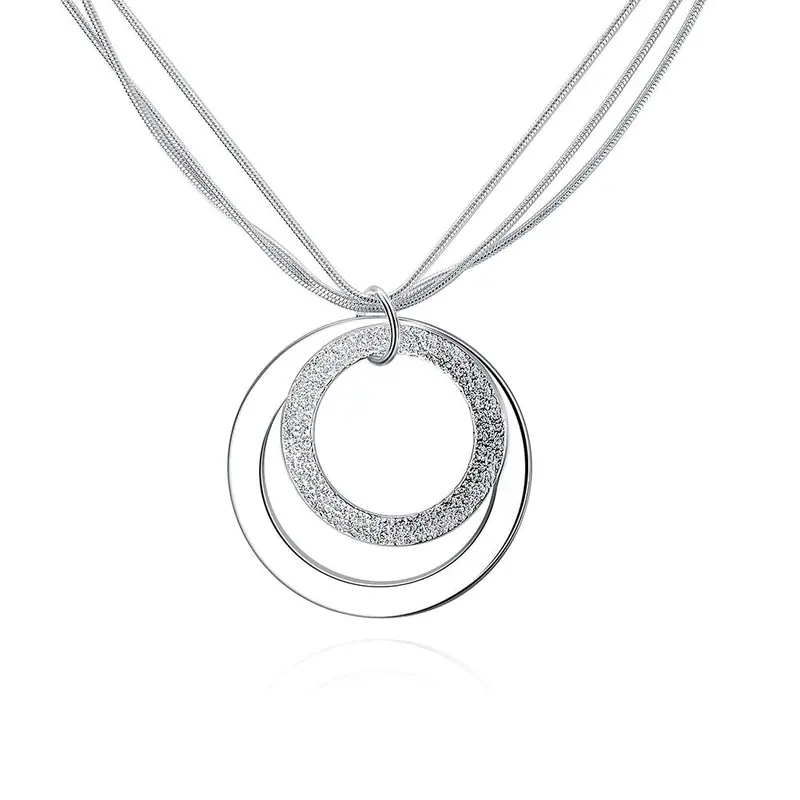 Silver Necklaces Horseshoe Gros Collier Femme Bijoux12 1