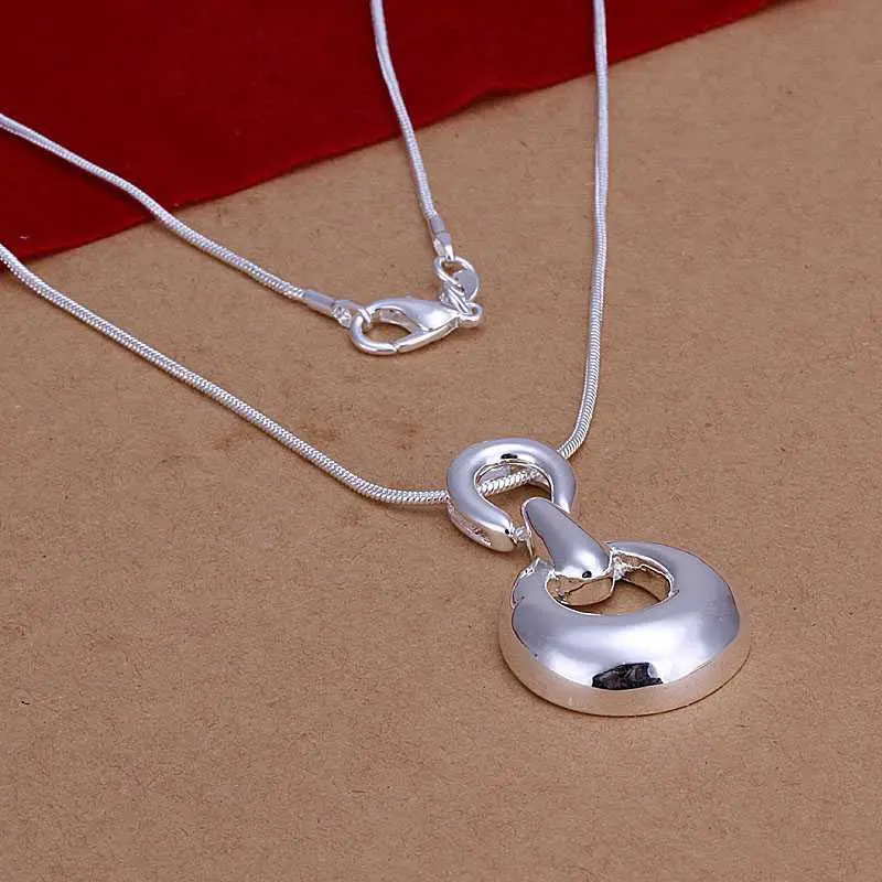 Silver Necklaces Horseshoe Gros Collier Femme Bijoux12 2