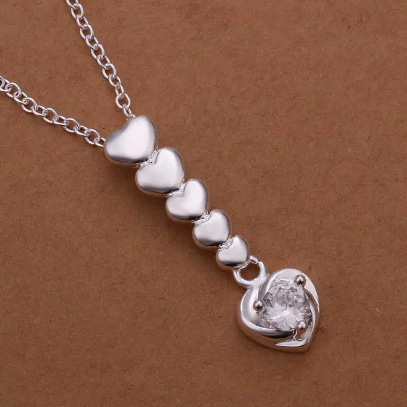 Silver Necklaces Insets Full Love Collier Femme Personalized167 1