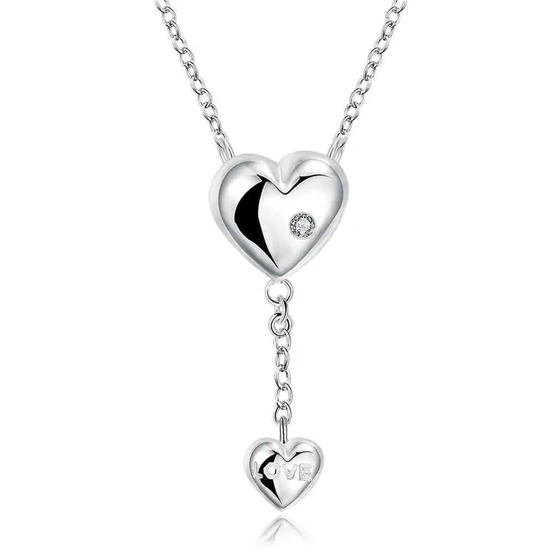 Silver Necklaces Insets Full Love Collier Femme Personalized167 2