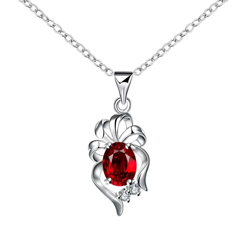 Silver Pendant Insets Bow Patek Elegant365 5