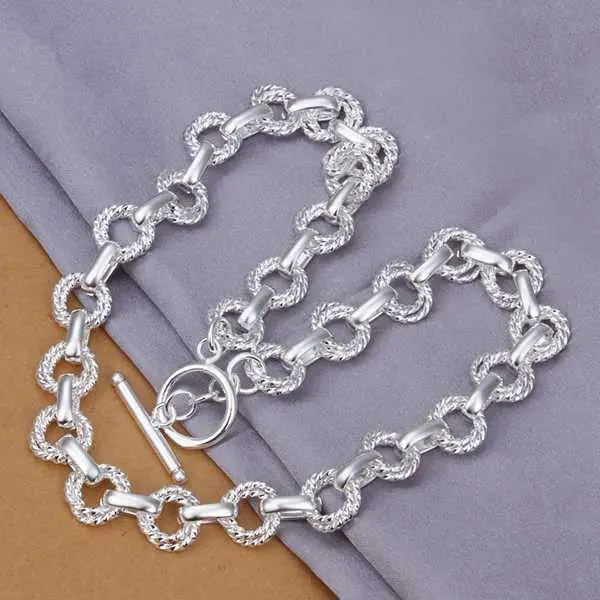 Silver Pendants Shmripe Lock Thick Collar Men Jewelry135 3