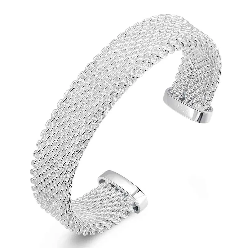 Silver Plated Bracelet & Bangle Brass Web Women Bracelet Hand Madeball Smtb 29 1