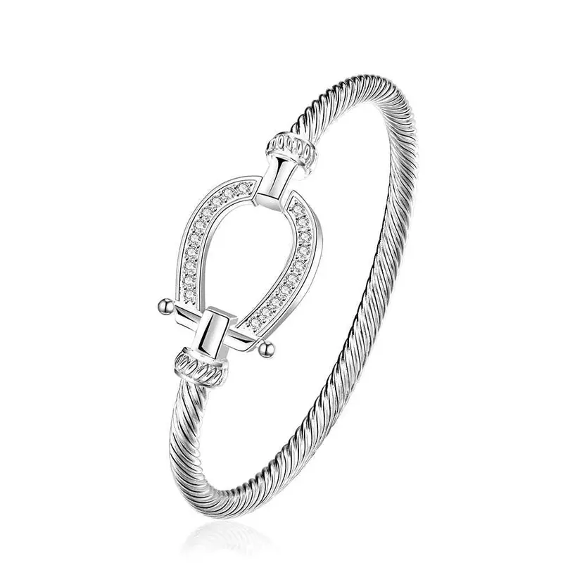 Silver Plated Bracelet & Bangle Hand U And E Women Wedding Bracelet Hand Madeball Hbb 38 1