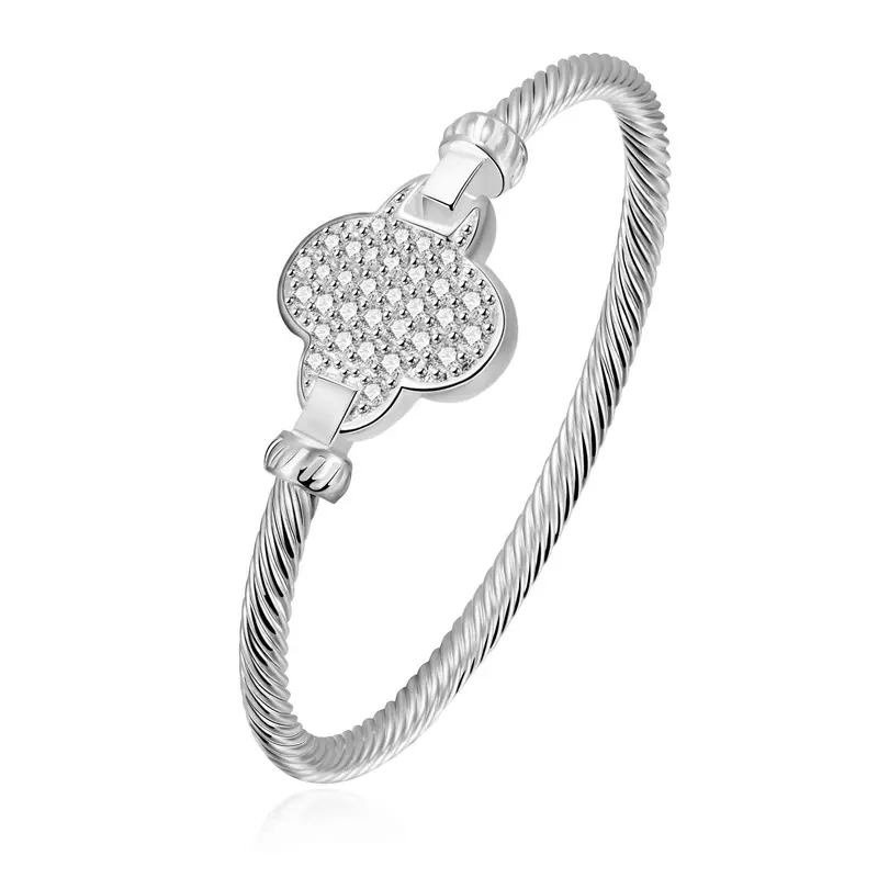 Silver Plated Bracelet & Bangle Hand U And E Women Wedding Bracelet Hand Madeball Hbb 38 3