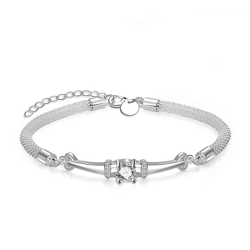 Silver Plated Bracelet Men Insets Interlocking One Direction Charms382 1