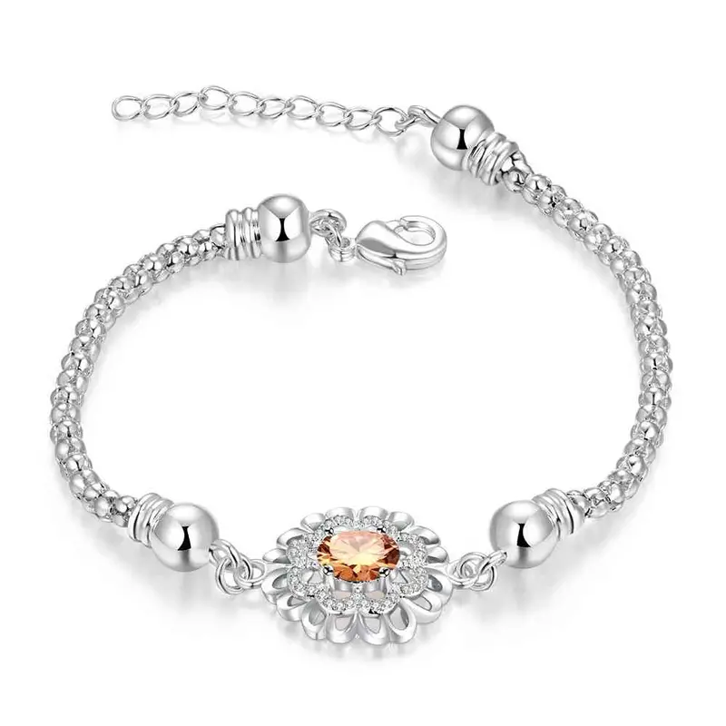 Silver Plated Bracelet Snowflake Men Bracelet Hbh 49 2