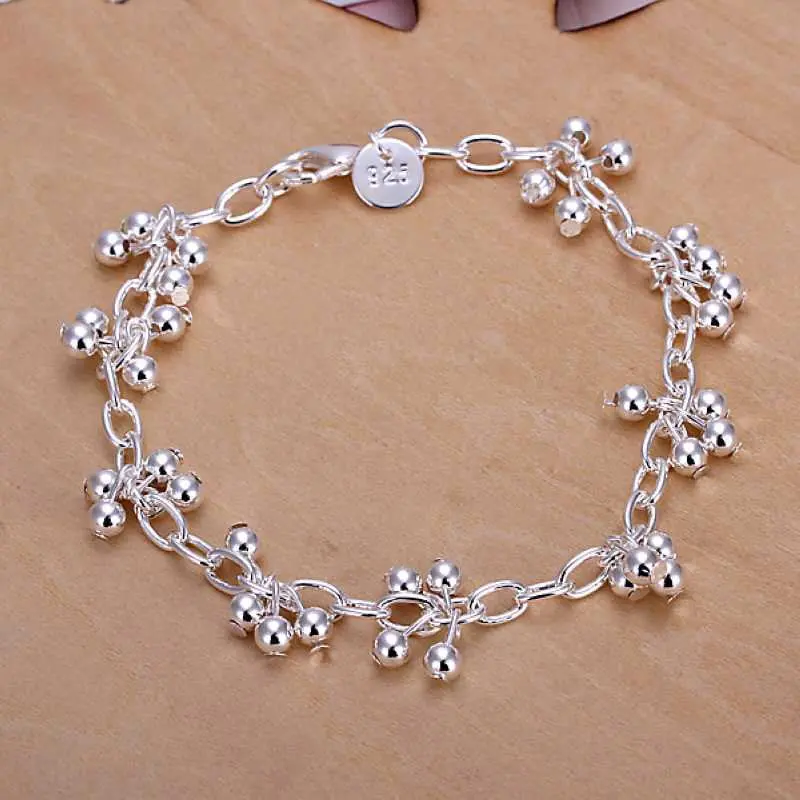 Silver Plated Bracelets Sand Grapes Bead Friendship Bracelets Personalized Hbh 15 1