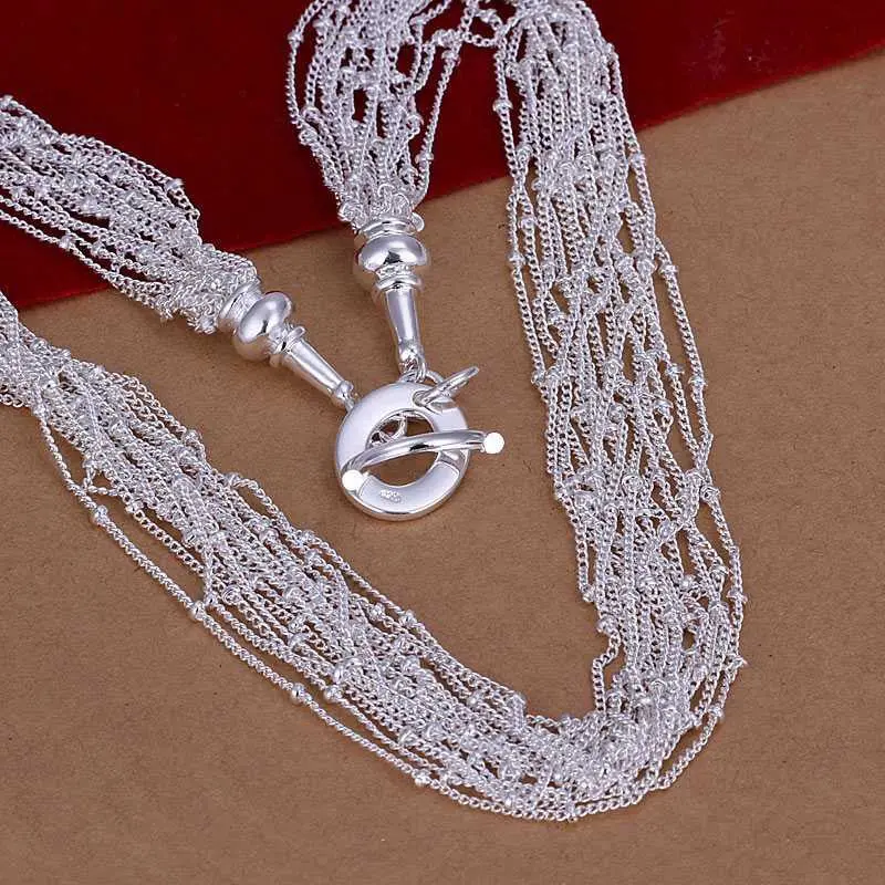 Silver Plated Chain 18 Line Links To Necklaces Pendants Men Jewelry  19 1