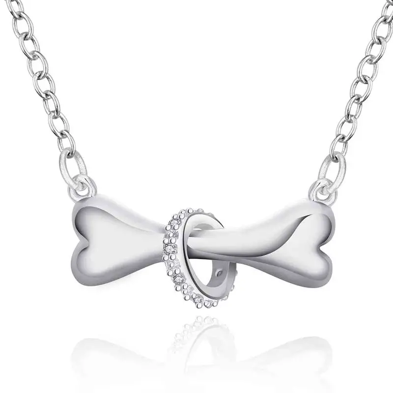 Silver Plated Chain Bone For Circle Necklaces Pendants Men Jewelry 624 1