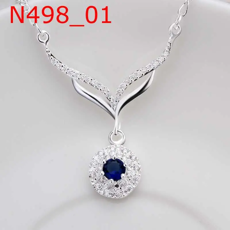 Silver Plated Chain Fox Crystal Necklaces Pendants Men Jewelry 498 2