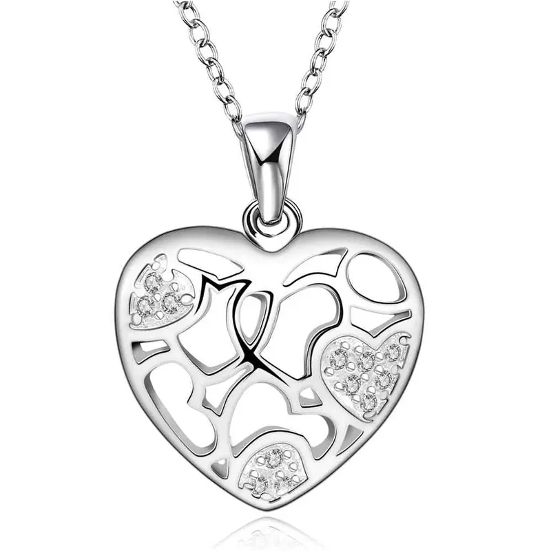 Silver Plated Chain Heart So Much Not Good Necklaces Pendants Men Jewelry 63 1