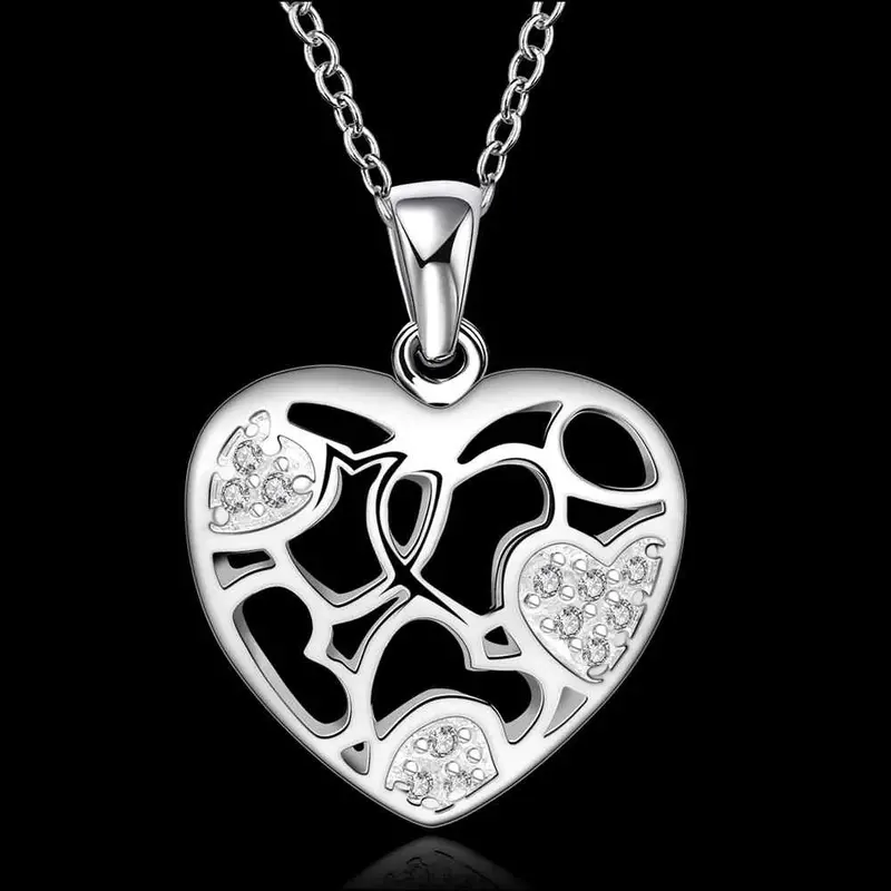 Silver Plated Chain Heart So Much Not Good Necklaces Pendants Men Jewelry 63 2
