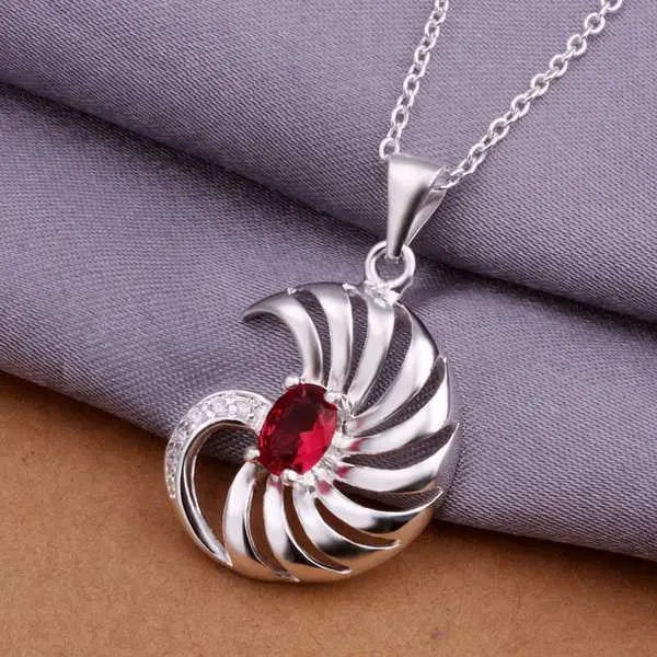 Silver Plated Chain Insets Hollow Spiral Necklaces Pendants Men Jewelry 314 1