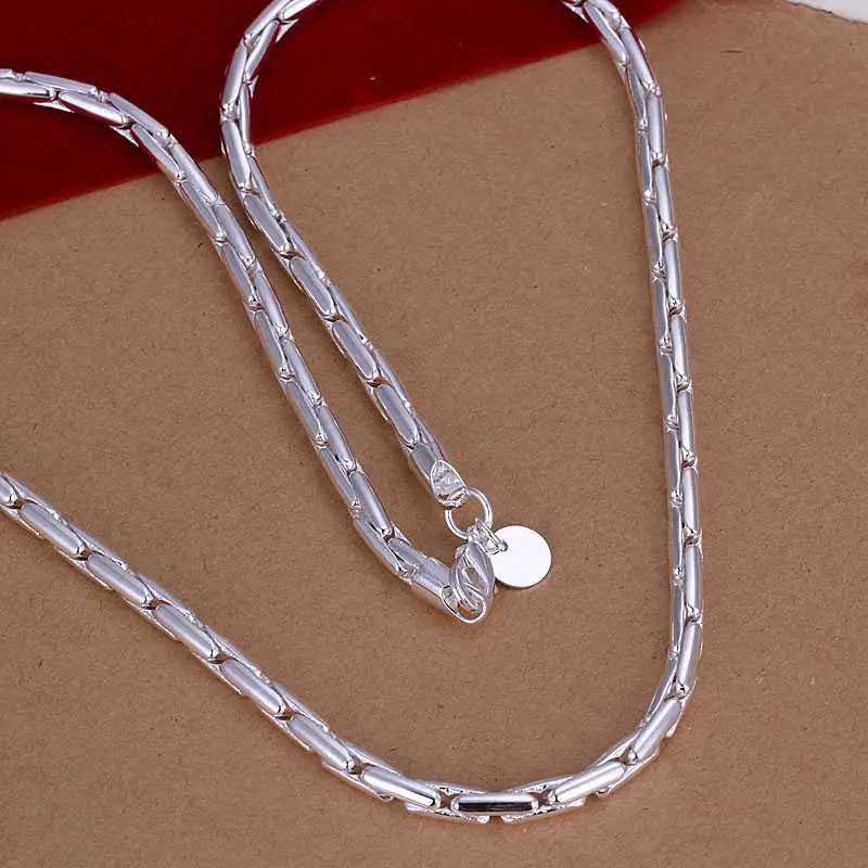 Silver Plated Chain Lock Chain Necklaces Pendants Men Jewelry  59 1