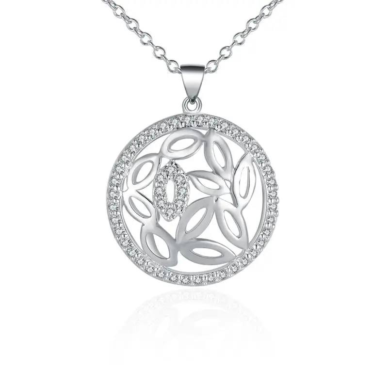 Silver Plated Chain Mouth In Circle Necklaces Pendants Men Jewelry 543 1