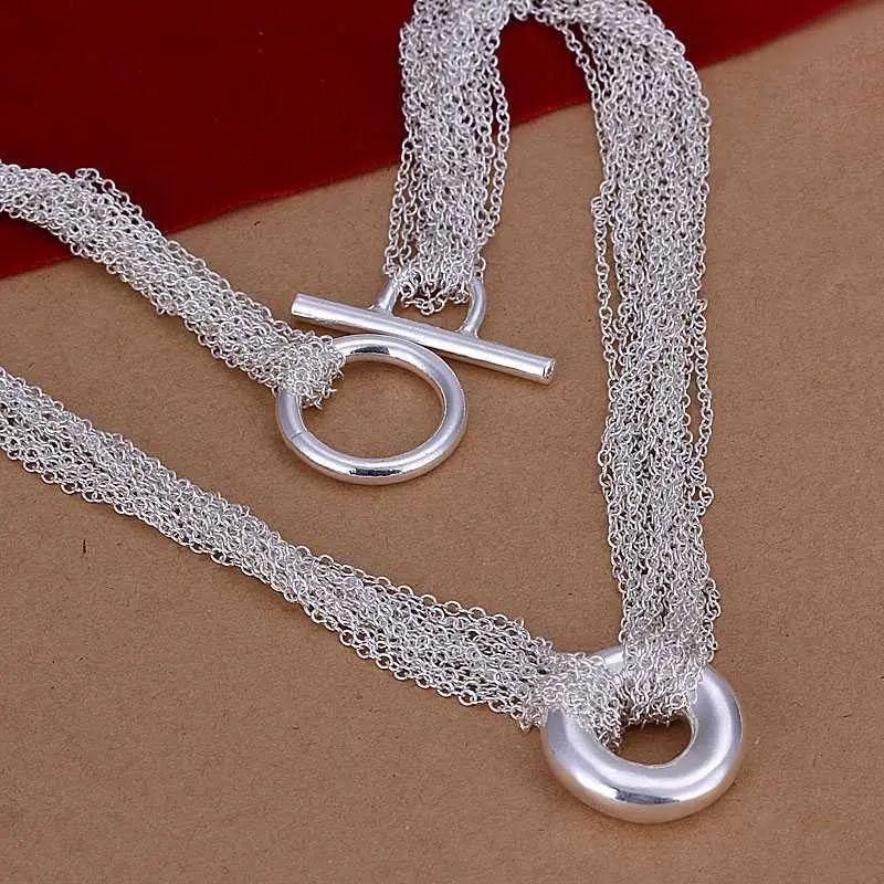 Silver Plated Chain Net O To Necklaces Pendants Men Jewelry   3 1