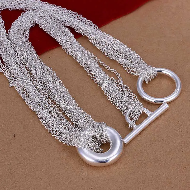 Silver Plated Chain Net O To Necklaces Pendants Men Jewelry 3 2