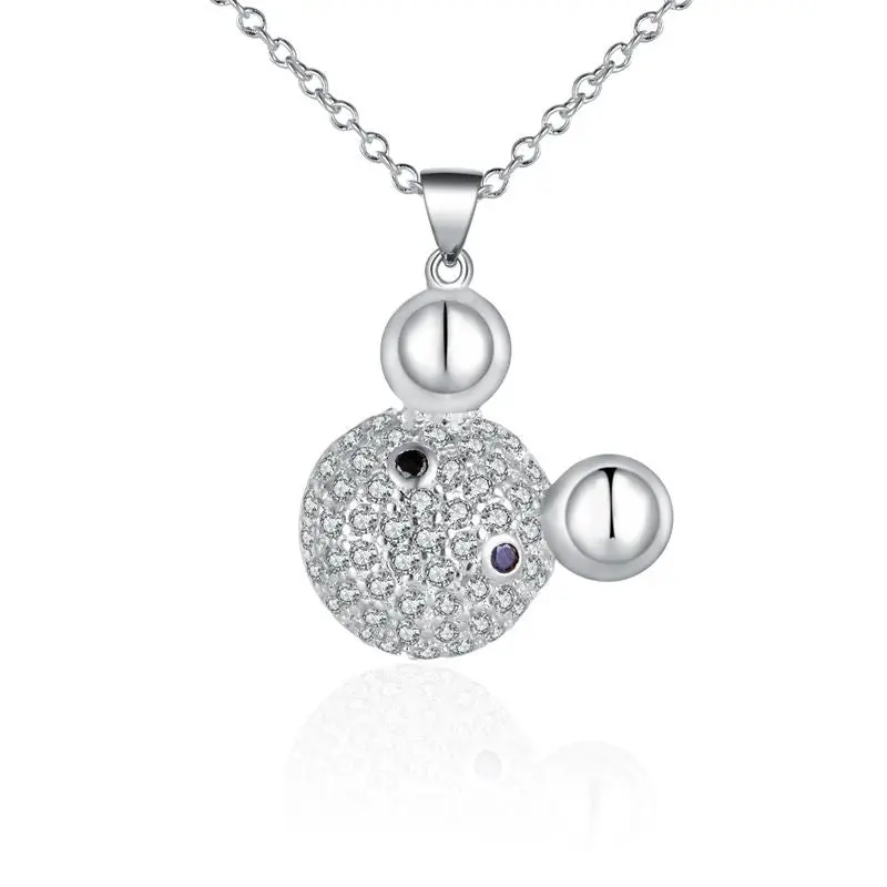 Silver Plated Chain Small Mouse Necklaces Pendants Men Jewelry 541 1