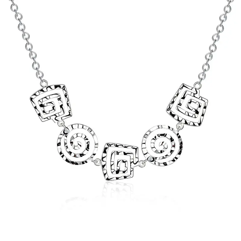 Silver Plated Chain Thread Necklaces Pendants Men Jewelry 35 1