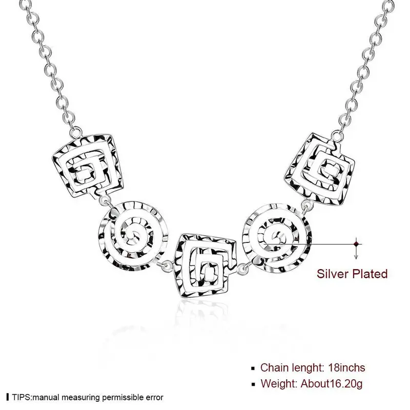 Silver Plated Chain Thread Necklaces Pendants Men Jewelry 35 2