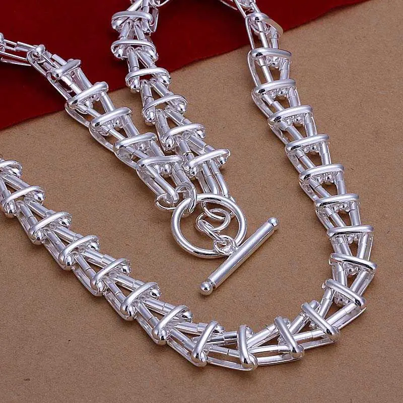 Silver Plated Chain Yang Ladder To Necklaces Pendants Men Jewelry 266 1