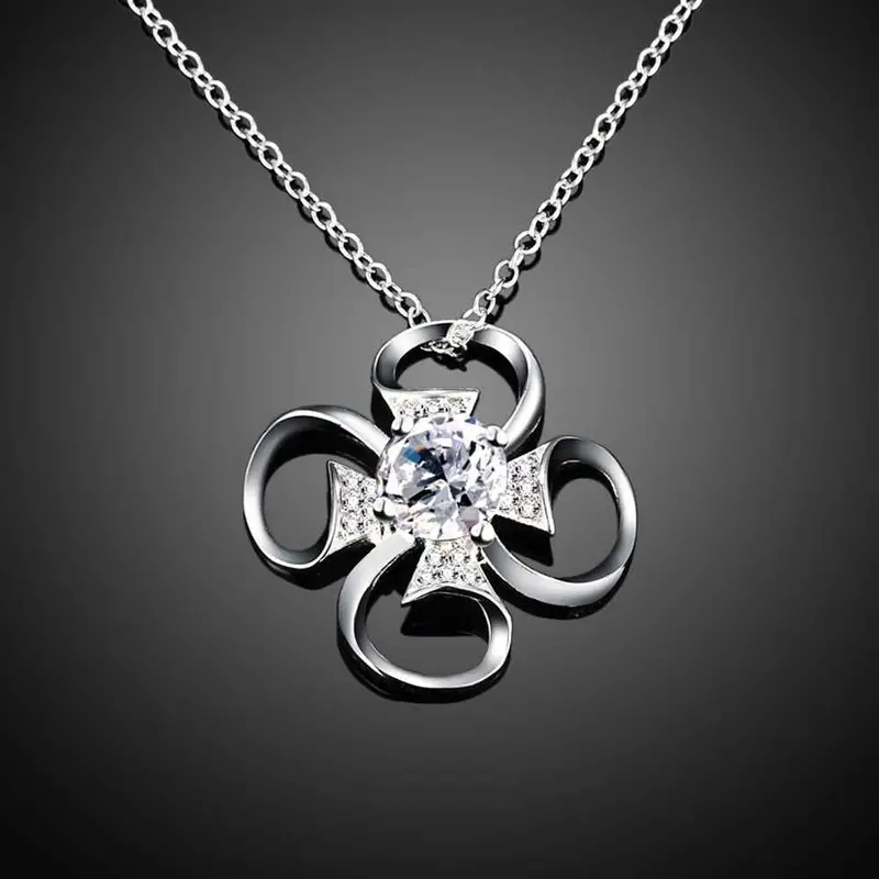 Silver Plated Choker Necklace Fourth Flower Buckle Vintage Necklace Wedding Decoration Fspn 19 4