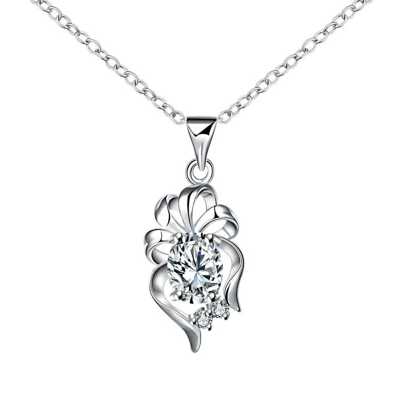 Silver Plated Collar Necklace Insets Flowers Maxi Necklace Bijoux 4